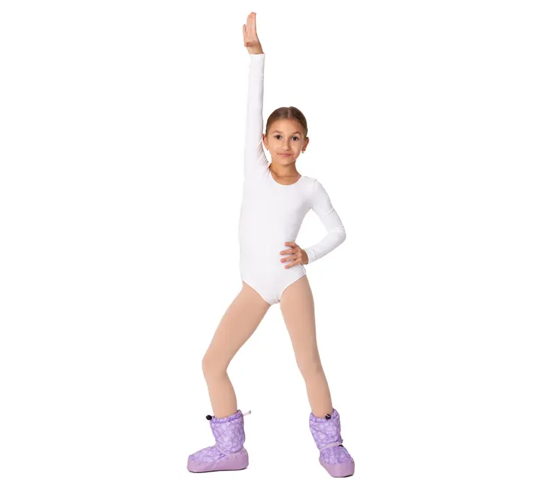 Bloch Meglio, long sleeve leotard - White