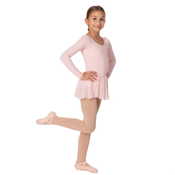 Petal, Skirted Long Sleeve Leotard