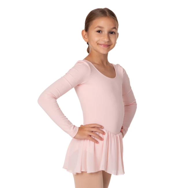 Petal, Long Sleeve Leotard with a Skirt