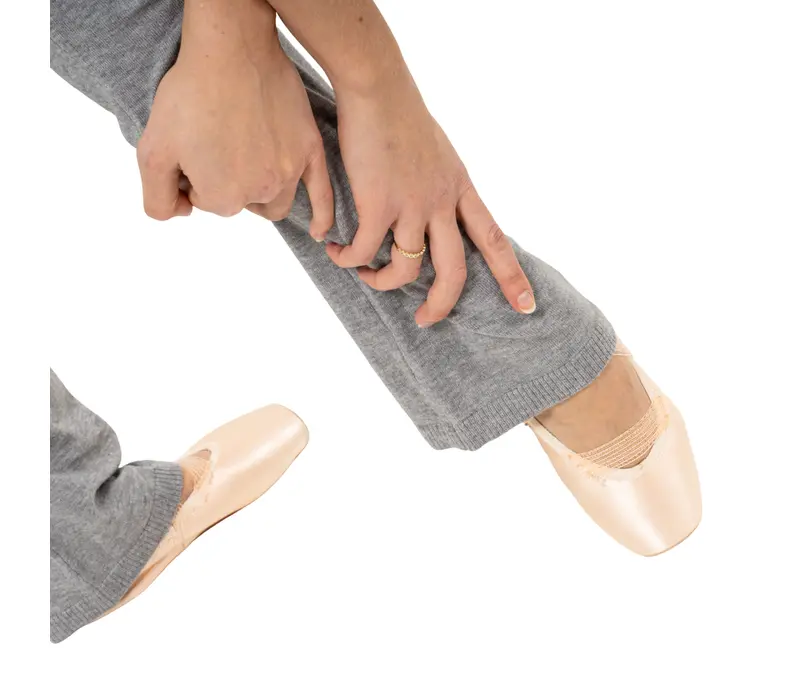 Bloch Flare Pant Rollover, Knitted Trousers for Women - Grey Bloch