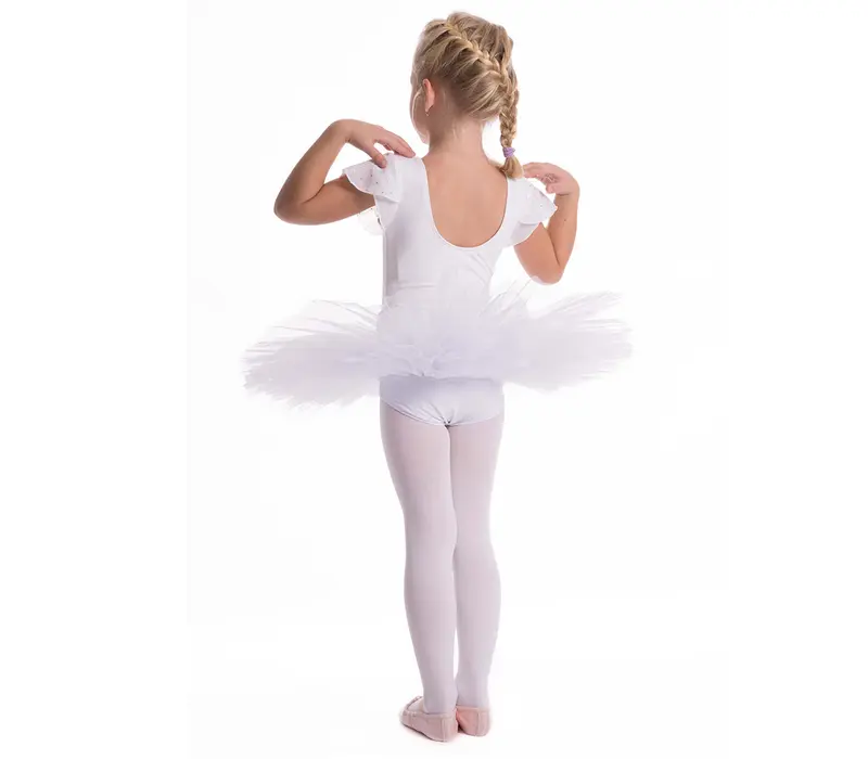 Bloch CL3732 Scarlett, Short Sleeved Leotard - White