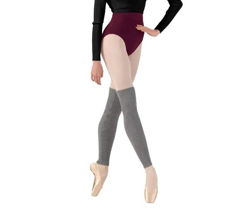 Bloch Rib Legwarmer, Knitted Dance Leg Warmers - Grey Bloch