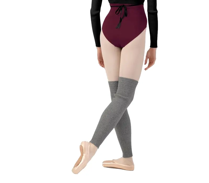 Bloch Rib Legwarmer, Knitted Dance Leg Warmers - Grey Bloch