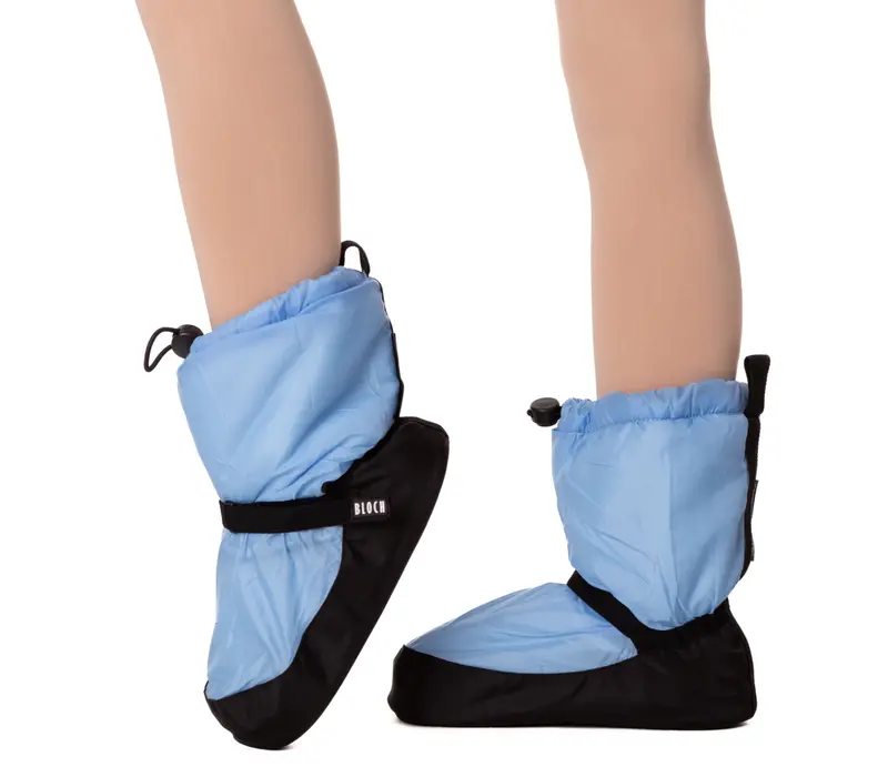 Bloch Booties, Monochrome Warm-up Shoes for Kids - Light blue