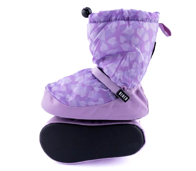 Bloch booties edition with pattern, warm-up shoes - lilac hearts Bloch