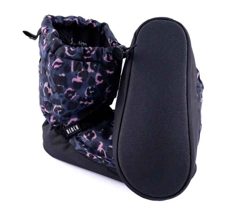 Bloch booties edition with pattern, warm-up shoes - black animal Bloch