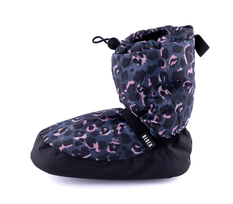 Bloch booties edition with pattern, warm-up shoes - black animal Bloch