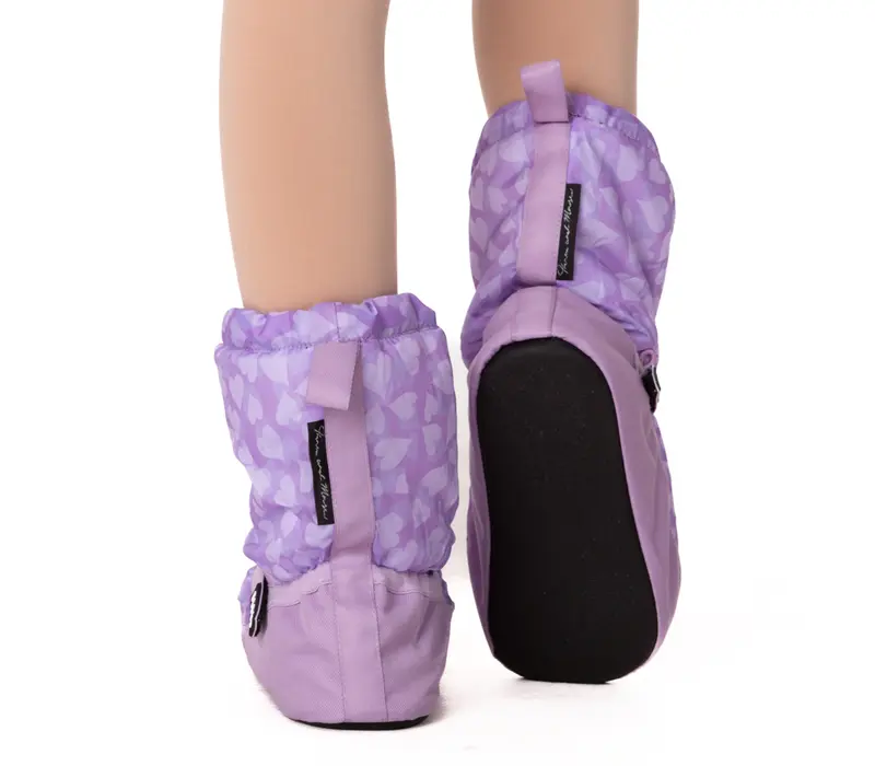 Bloch Booties for children, one-colored - lilac hearts Bloch