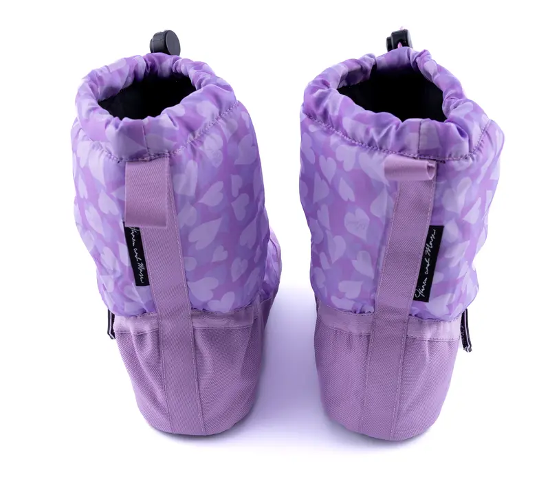 Bloch Booties for children, one-colored - lilac hearts Bloch