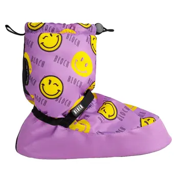 Bloch crazy printed booties, warming up shoes - Smiley Print Bloch