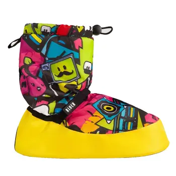 Bloch crazy printed booties, warming up shoes - Sticker Print Bloch