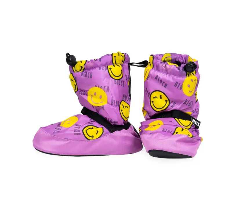 Bloch crazy booties, warming shoes for children - Smiley Print Bloch