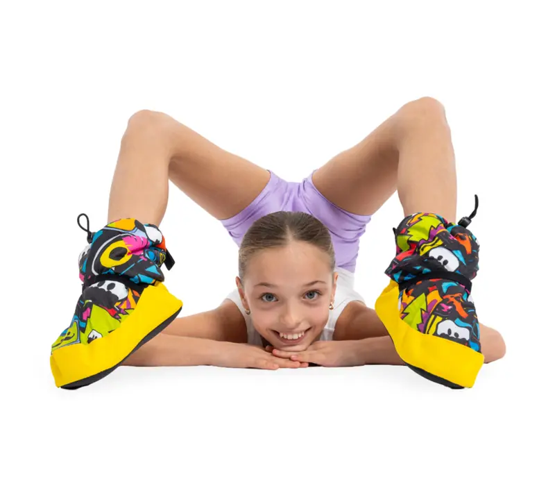 Bloch crazy booties, warming shoes for children - Sticker Print Bloch