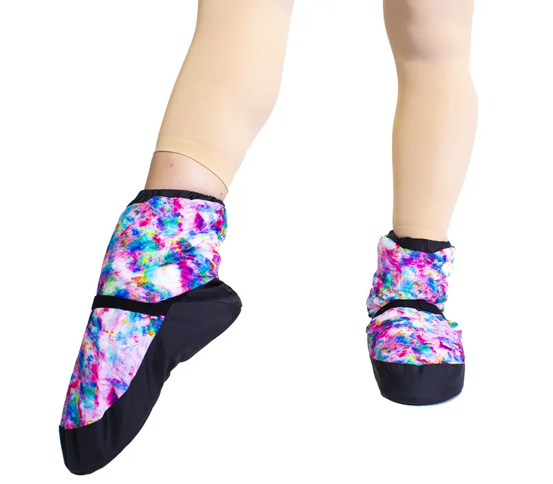Bloch booties for Adults, printed - Tie dye blue
