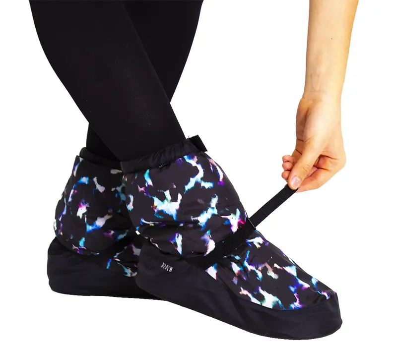 Bloch booties for Adults, printed - Tie dye black