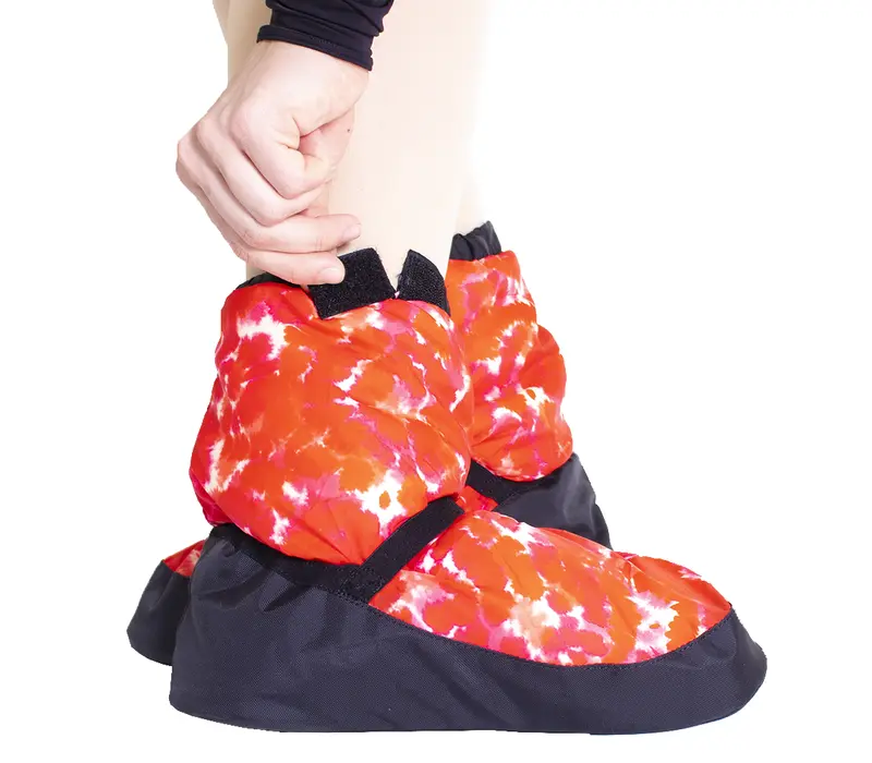 Bloch booties for Adults, printed - Tie dye red