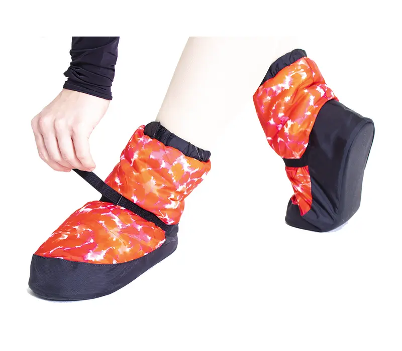 Bloch booties for Adults, printed - Tie dye red