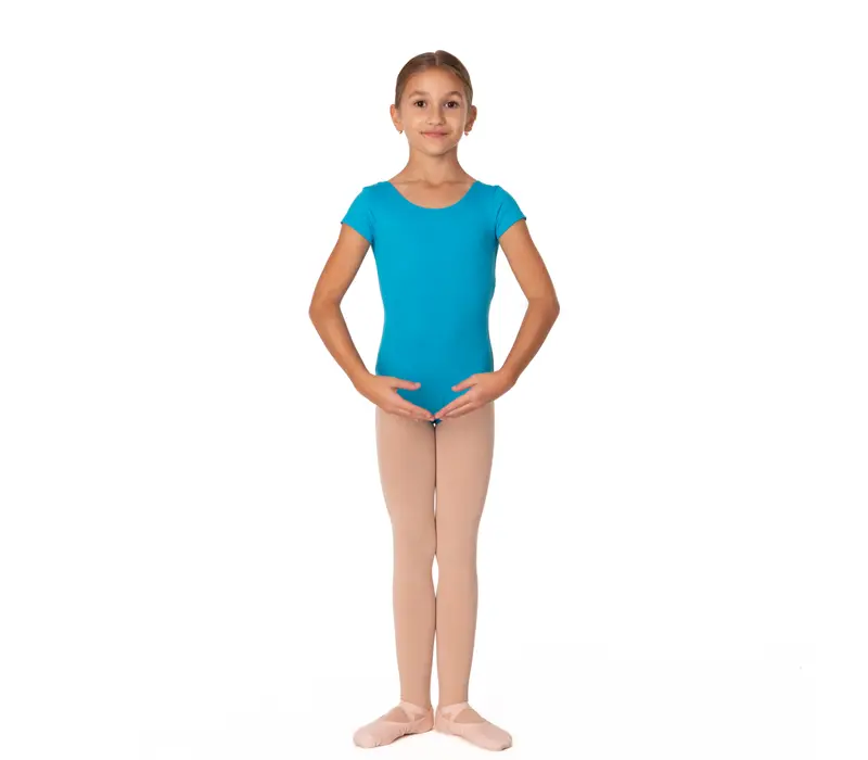 Bloch Dujour, short sleeve leotard - Turquoise Bloch