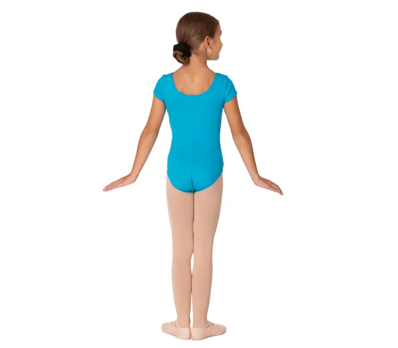 Bloch Dujour, short sleeve leotard - Turquoise Bloch