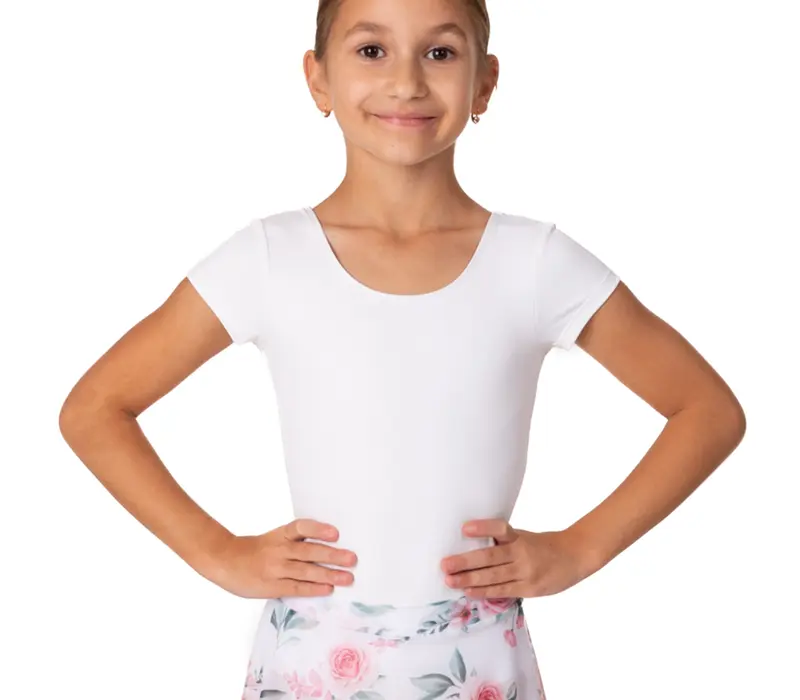 Bloch Dujour, short sleeve leotard - White