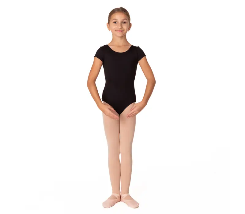 Bloch Dujour, Girls' Short Sleeve Leotard - Black