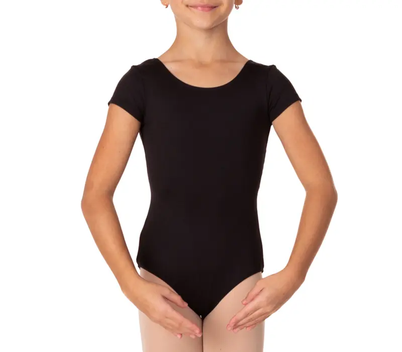 Bloch Dujour, Girls' Short Sleeve Leotard - Black