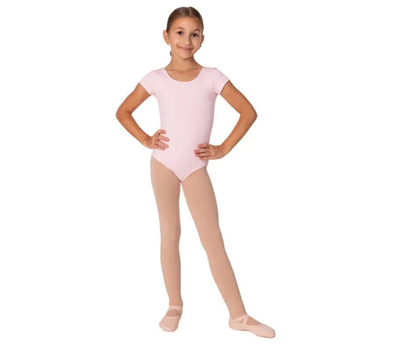 Bloch Dujour, short sleeve leotard - Light Pink Bloch