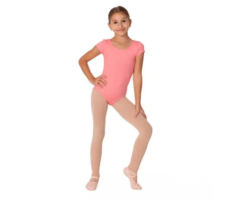 Bloch Dujour, short sleeve leotard - Coral Bloch