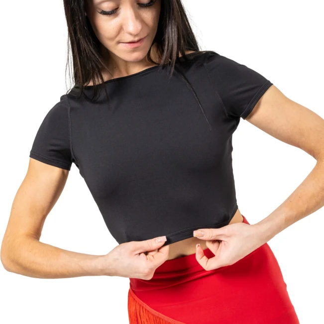 Capezio Clover Crop Top, ladies’ latino top Capezio Clover Crop Top, ladies’ latino top