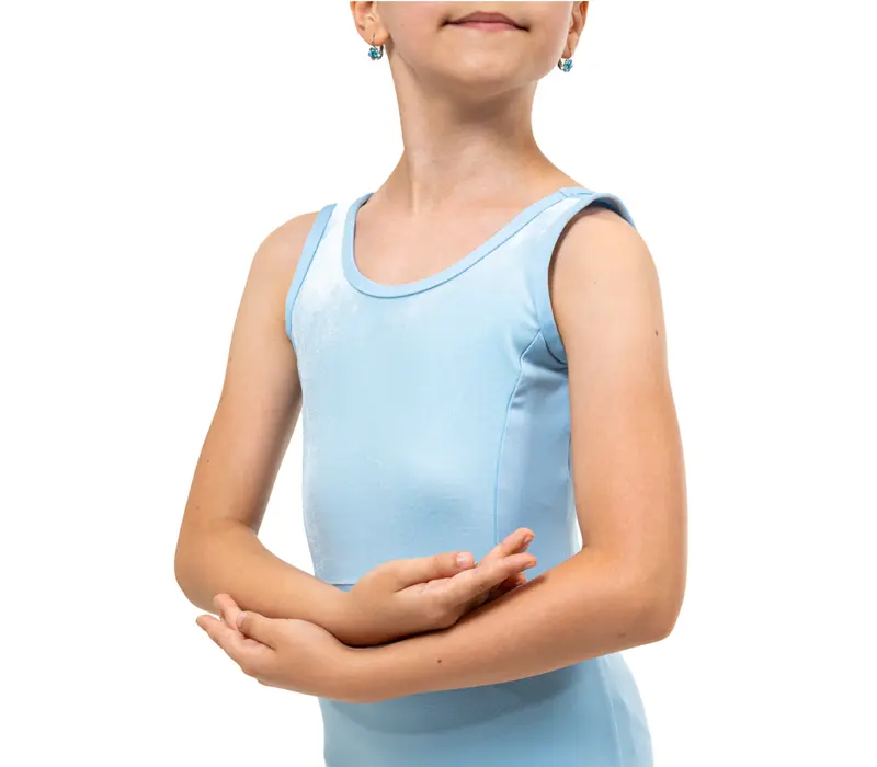 Capezio Eloise Leotard, Tank Leotard for Girls - Light blue Capezio