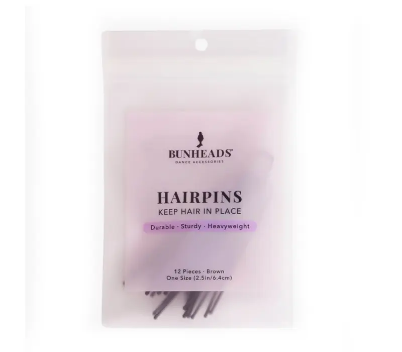 Bunheads, bobby pins 6.4cm, 2.5" - Brown