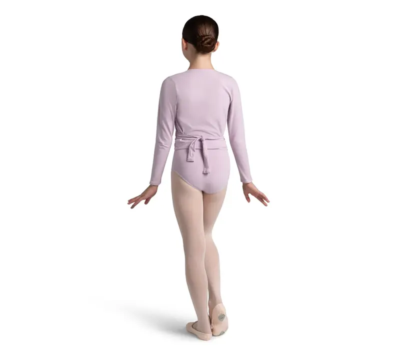 Capezio Cross Over Top, a Warm-up Top for Girls - Lavender Capezio