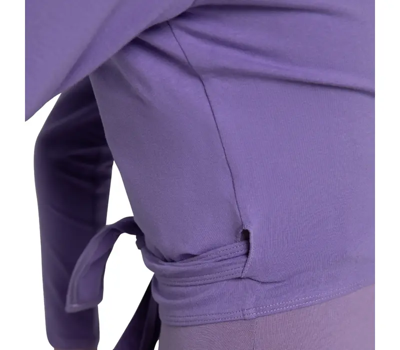 Capezio Cross Over Top, a Warm-up Top for Girls - Garnet Capezio