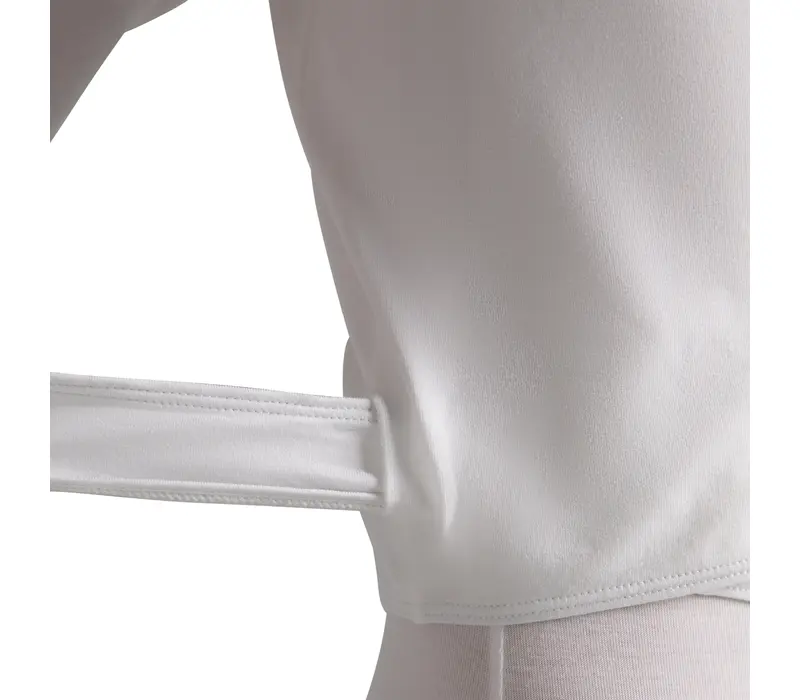 Capezio Cross Over Top, a Warm-up Top for Girls - White
