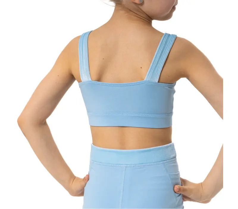 Capezio Catherine Top, Crop Top for Girls - Light blue Capezio