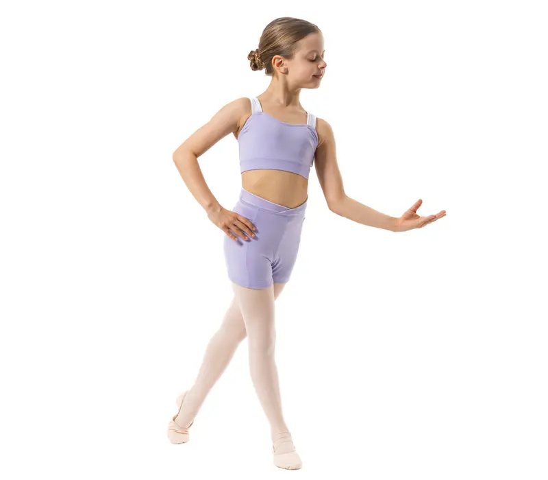 Capezio Catherine Top, Crop Top for Girls - Lavender