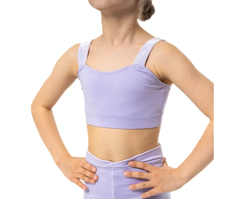 Capezio Catherine Top, Crop Top for Girls - Lavender