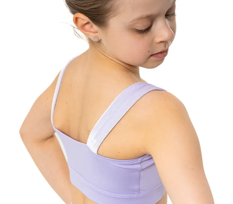 Capezio Catherine Top, Crop Top for Girls - Lavender