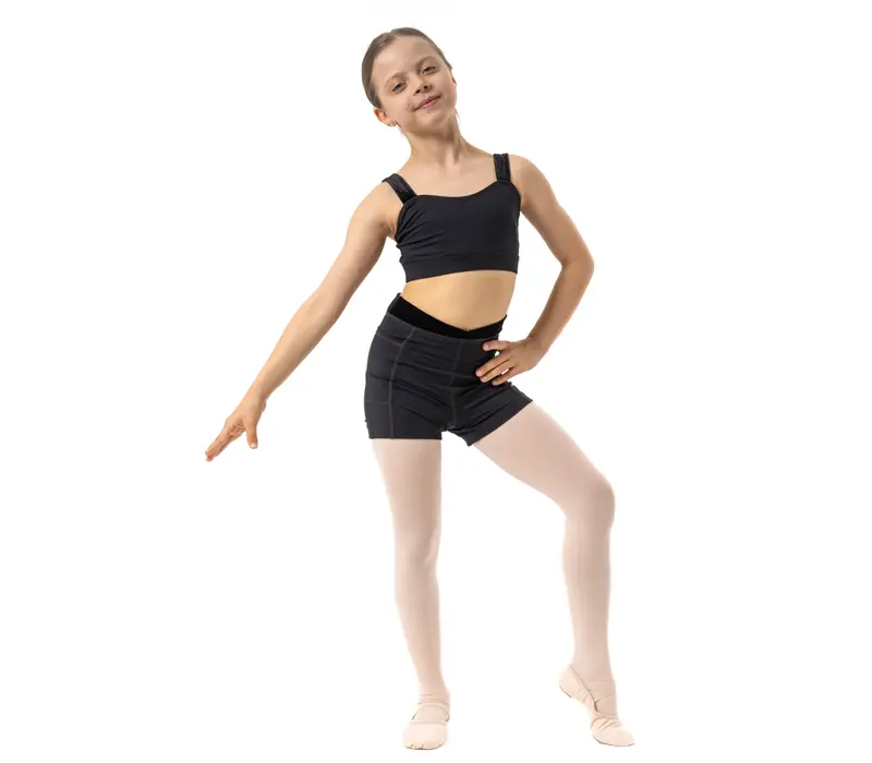 Capezio Catherine Top, Crop Top for Girls - Black