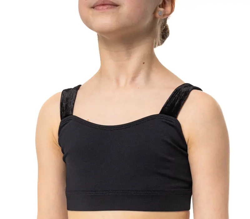 Capezio Catherine Top, Crop Top for Girls - Black