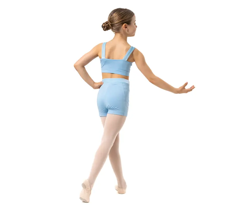 Capezio Catherine Top, Crop Top for Girls - Light blue Capezio