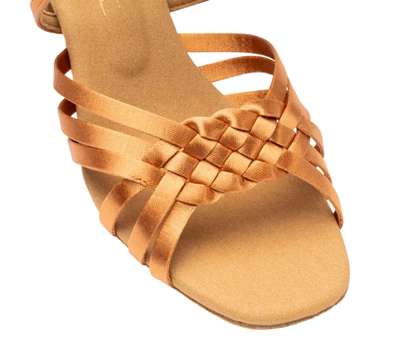 Dancee Clara, Latin shoes for ladies - Dark tan