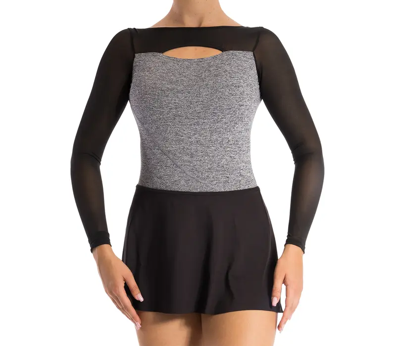 Capezio Activ, long sleeve leotard - Grey