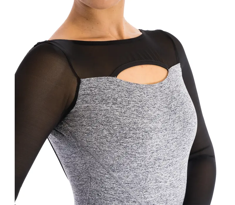 Capezio Activ, long sleeve leotard - Grey