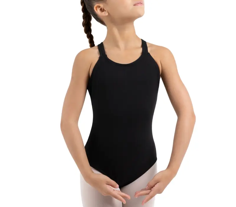 Capezio Double Strap Camisole Leotard, Kid’s Ballet Leotard - Black