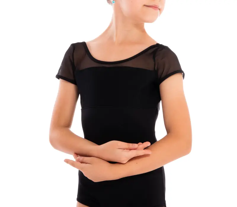 Capezio Galaxy, Children's Short Sleeve Leotard - Black