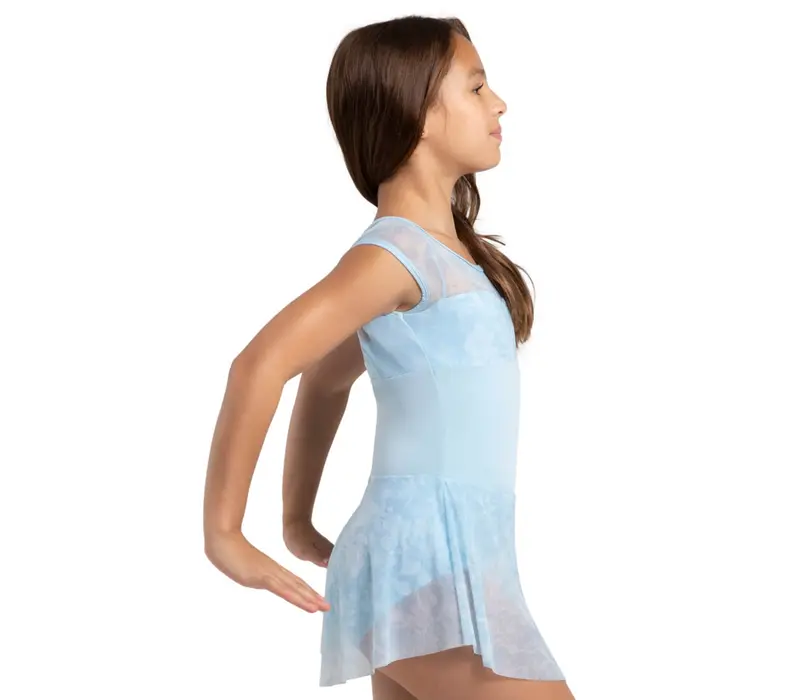 Capezio Opal, Girls’ Leotard with Skirt - Light blue Capezio