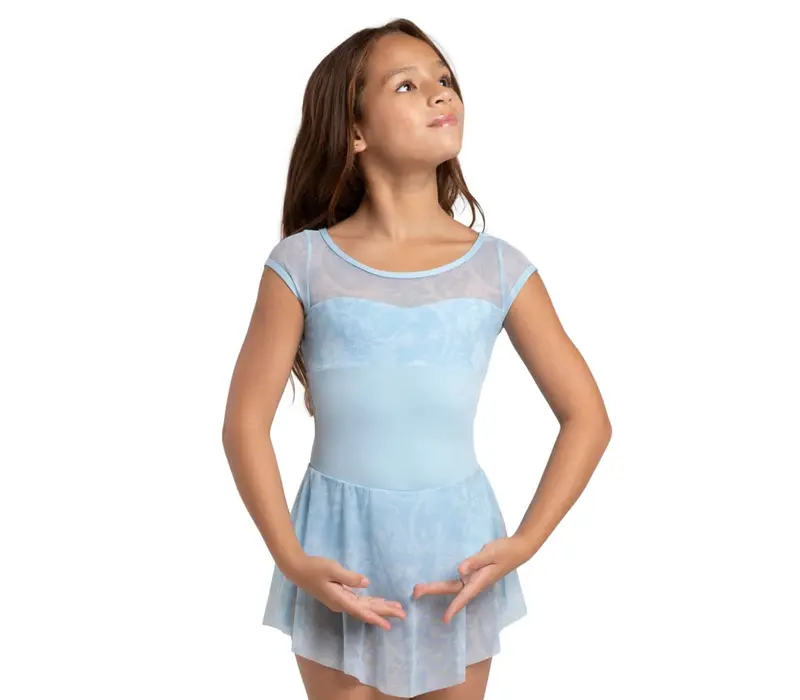 Capezio Opal, Girls’ Leotard with Skirt - Light blue Capezio