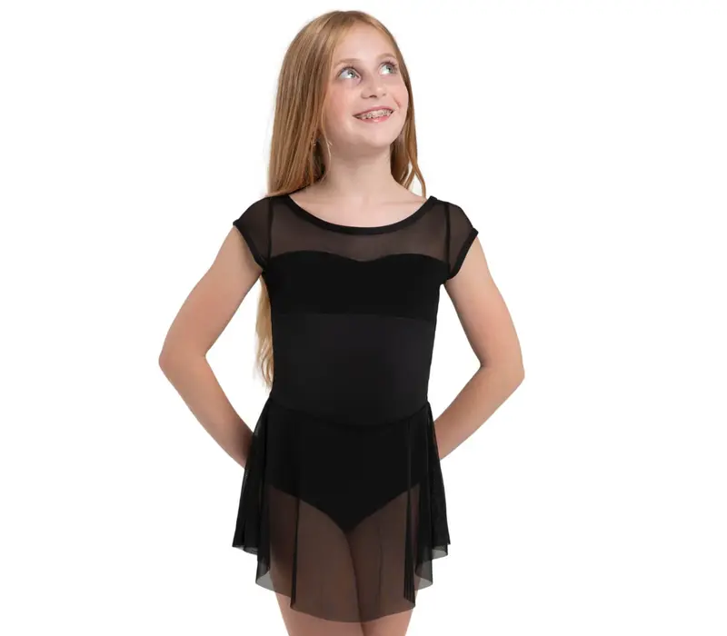 Capezio Opal, Girls’ Leotard with Skirt - Black