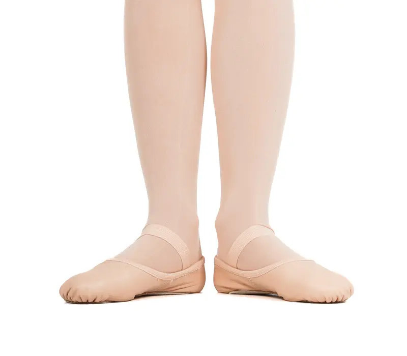 Capezio Luna, kid's leather ballet slippers - Ballet pink Capezio